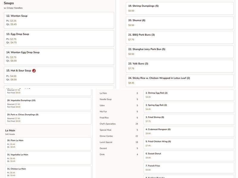 Great Taste Fusion Menu