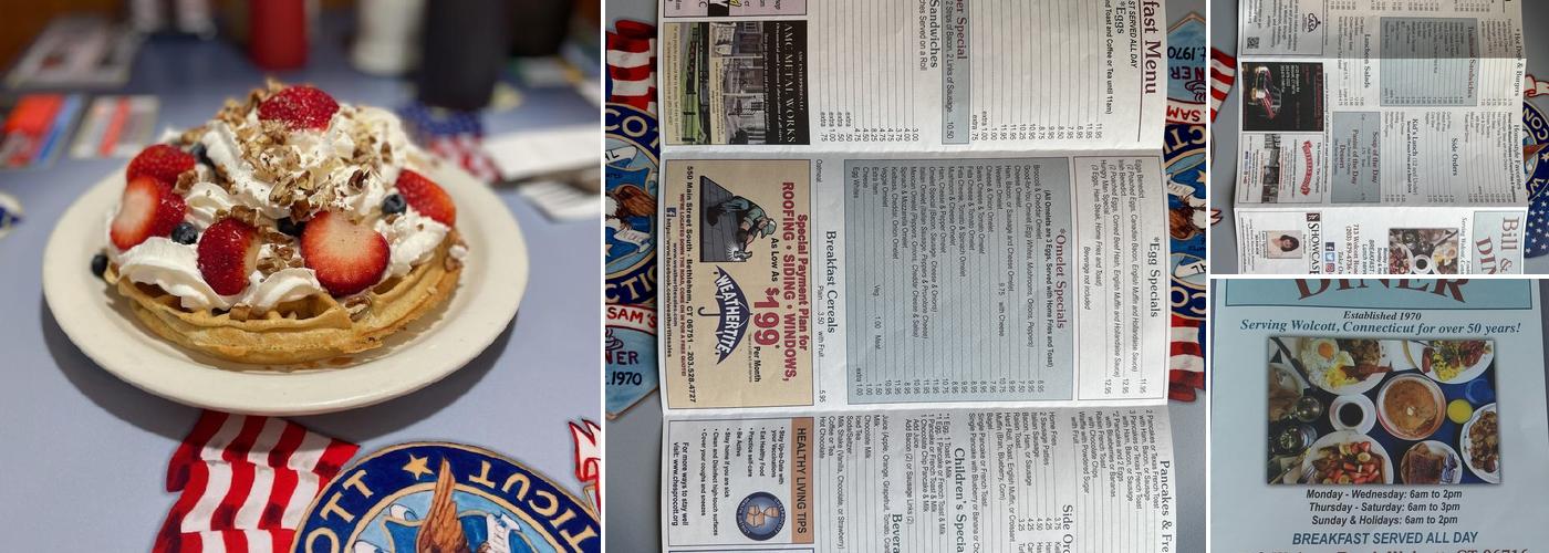 Bill & Sam's Diner Menu