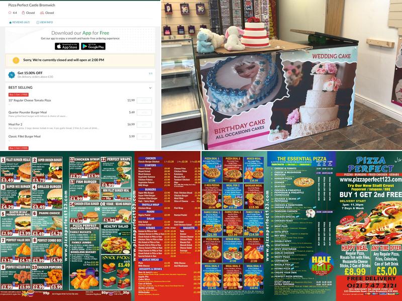 Pizza Perfect Castle Bromwich Menu