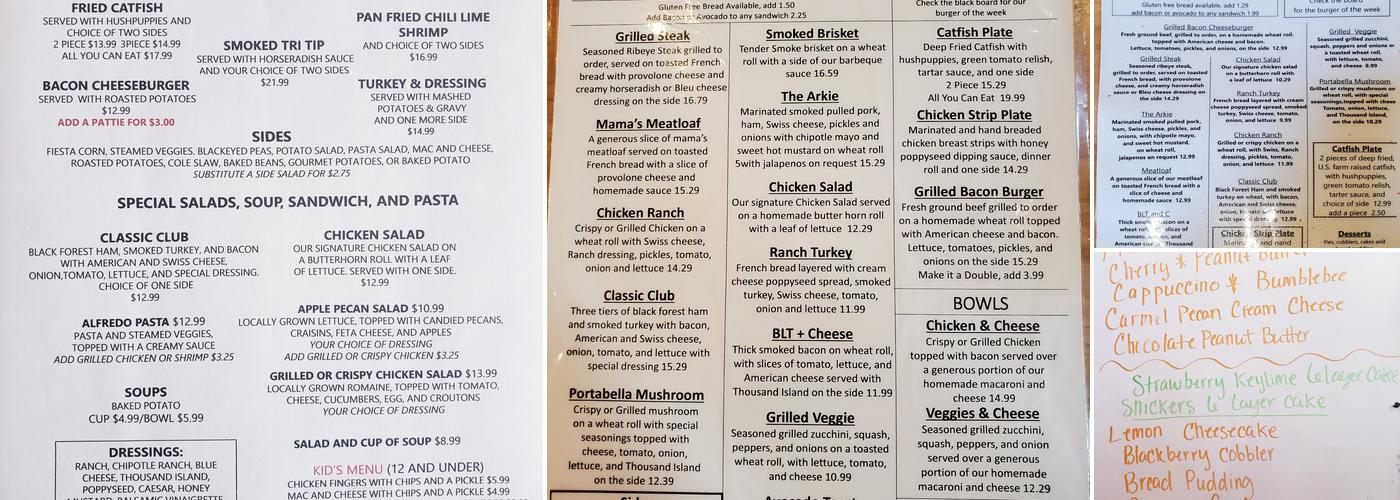 The Wooden Spoon Menu