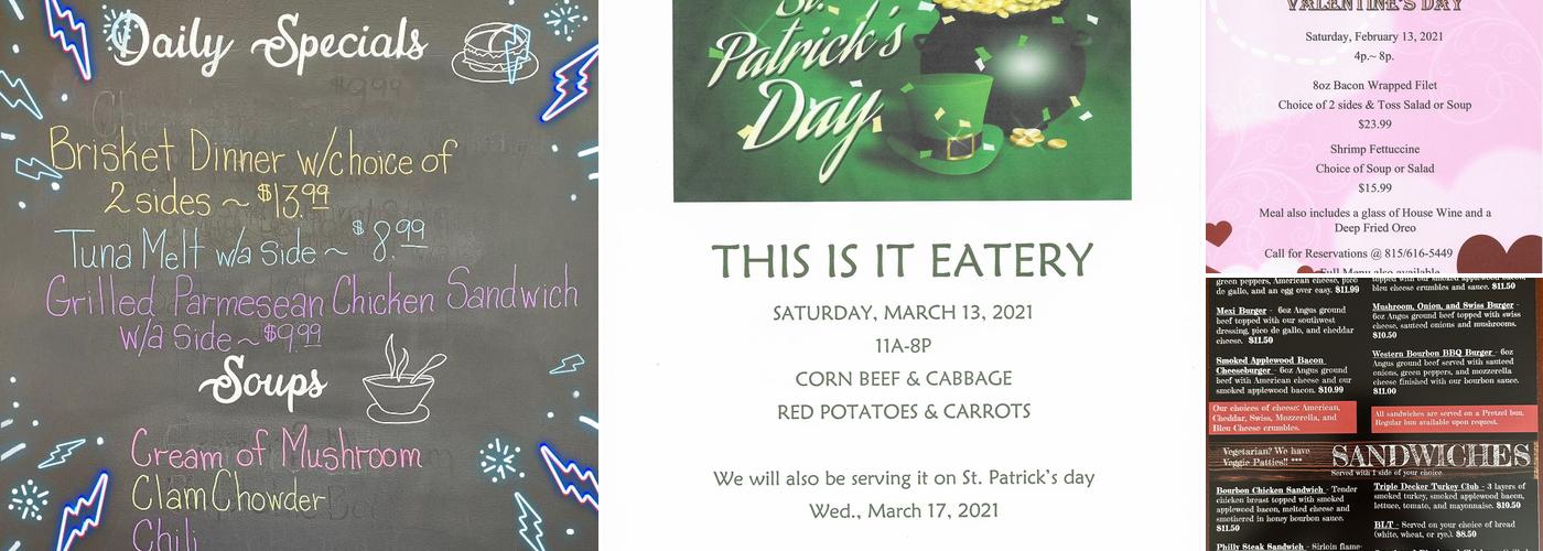 This Is It Eatery Menu