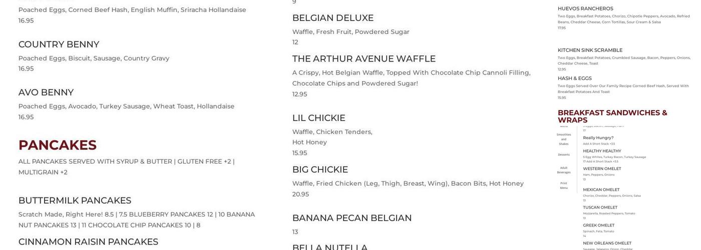 Mill Plain Diner Menu