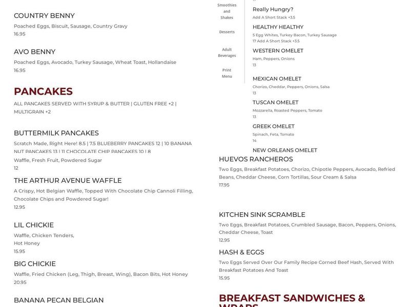 Mill Plain Diner Menu