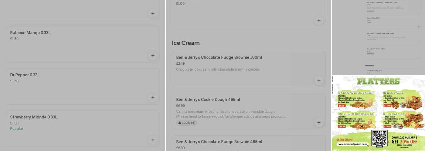 Perfect Pizza & House of Peri Peri Menu