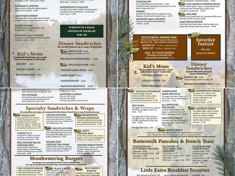 Northwoods Inn Menu