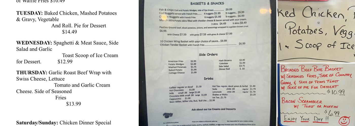 Stony Ridge Restaurant Menu