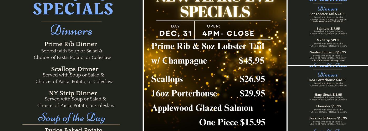 Anderson's Supper Club Menu