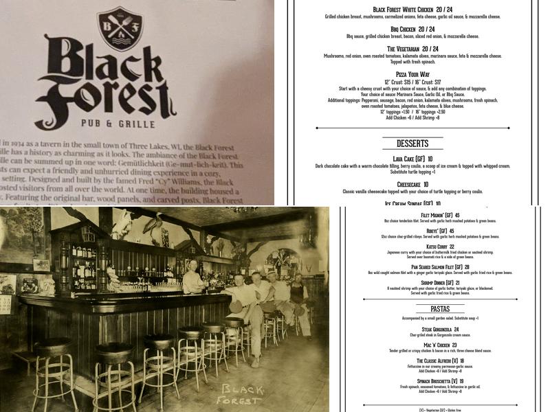 Black Forest Pub & Grille Menu