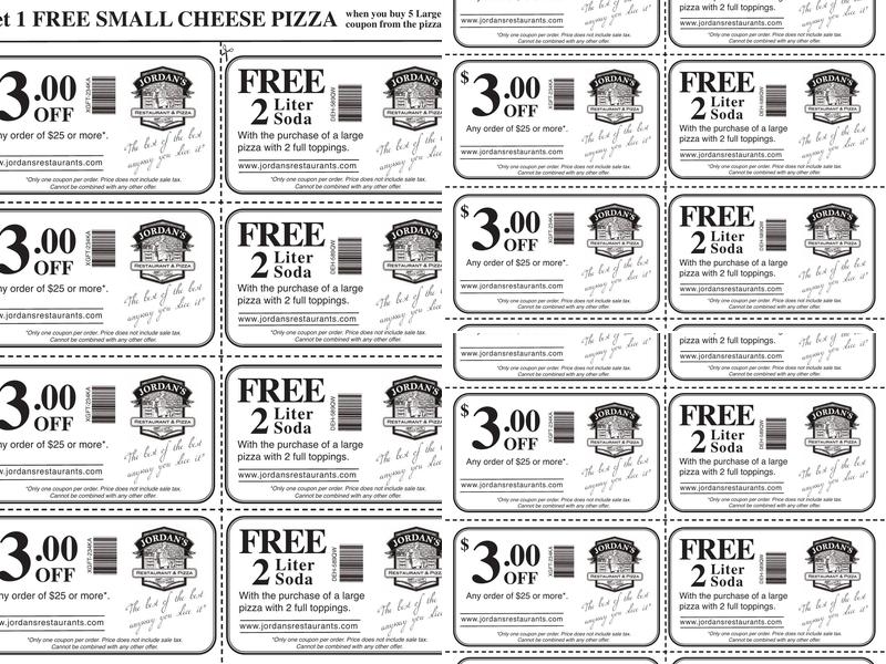 Jordan's Too Menu