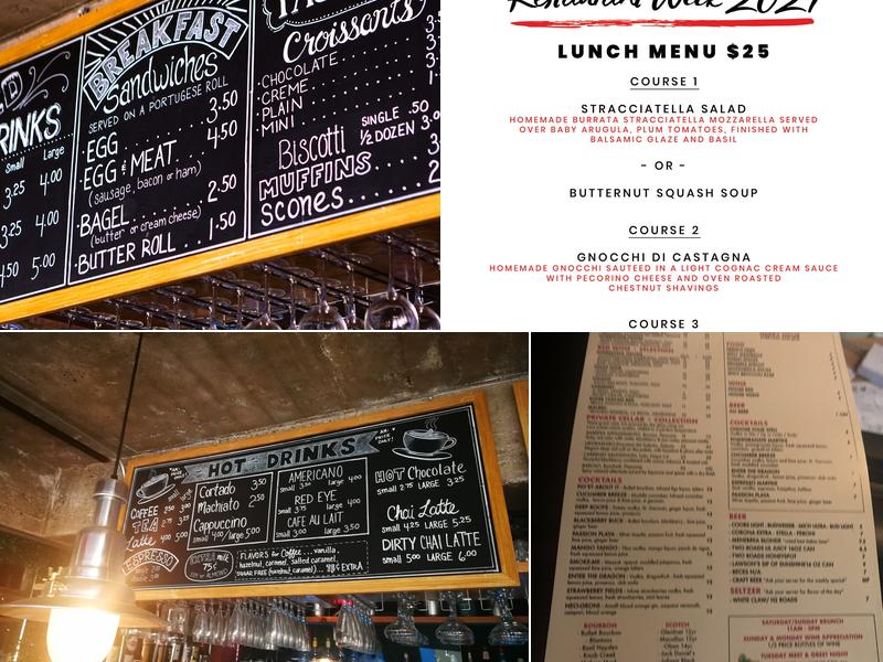 Romanacci Westport Train Station Menu