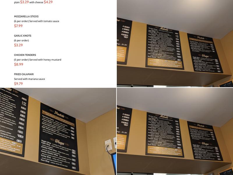 Joe's Pizza & Italian Restaurant Menu