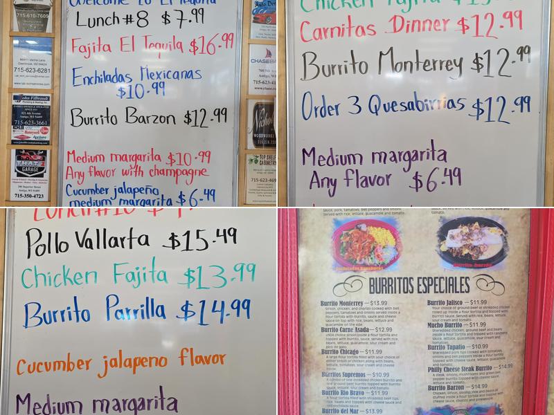 El Tequila Menu