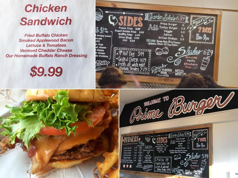 Prime Burger Menu