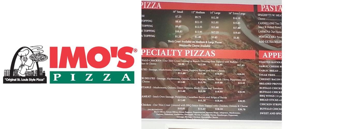 Imo's Pizza Menu