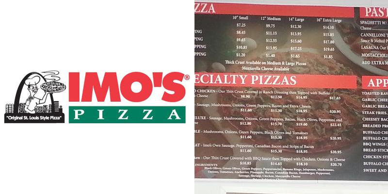 Imo's Pizza Menu