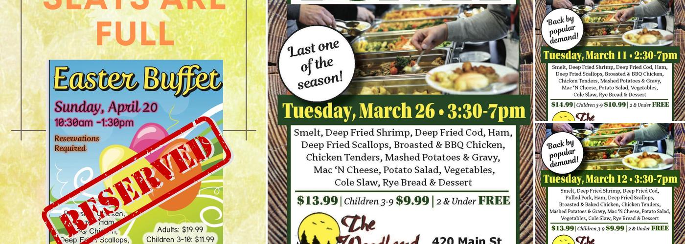 The Woodland Supper Club and Banquet Hall Menu