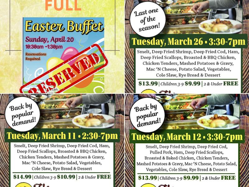 The Woodland Supper Club and Banquet Hall Menu