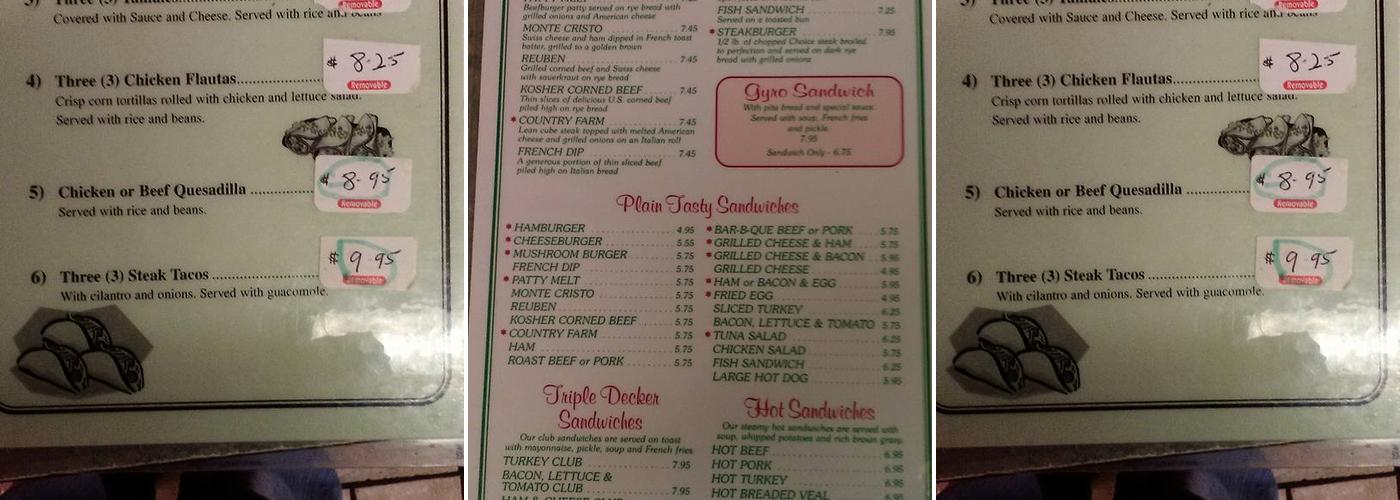 Flamingo's Family Restaurant Menu