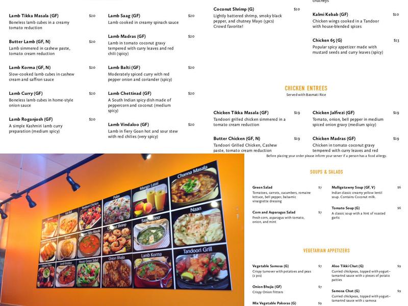 Vedas Indian Cuisine NORWALK Menu