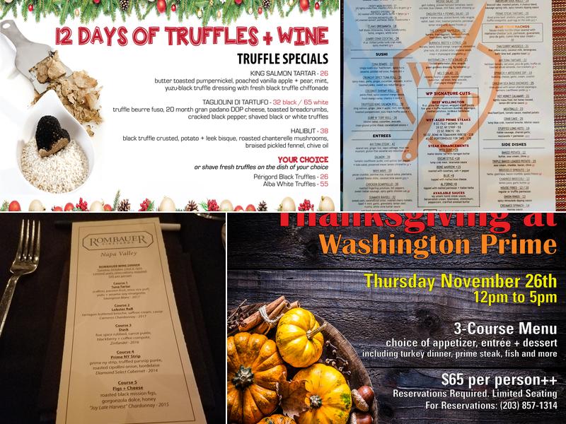 Washington Prime Menu