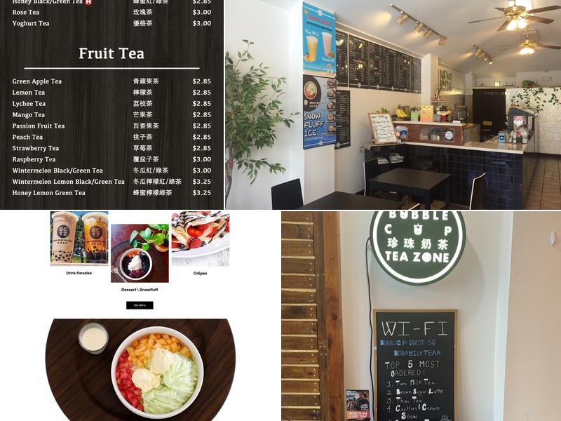 Bubblecup Tea Zone Menu