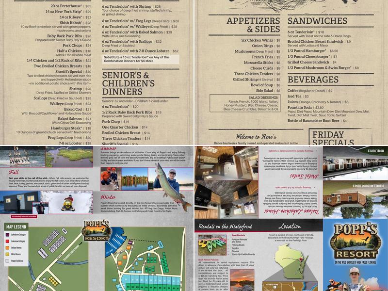 Rene's Dining Room Menu