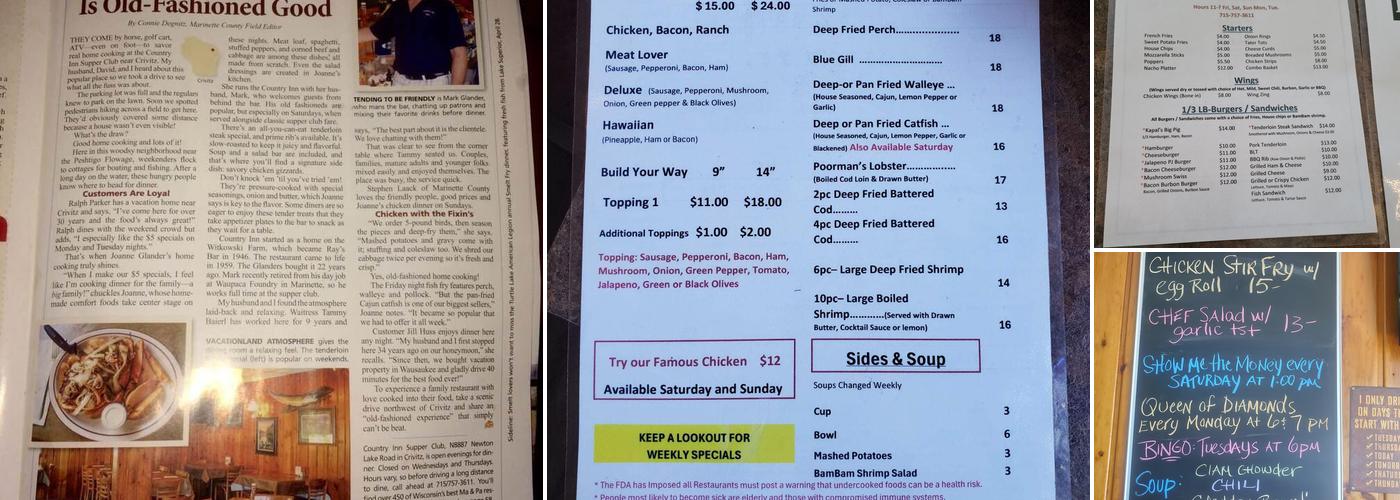 Kapals Korner Menu