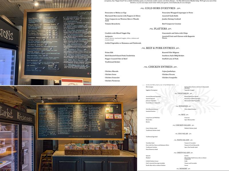 Silvermine Market Menu