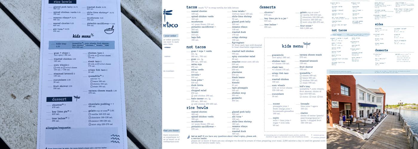 bartaco Menu