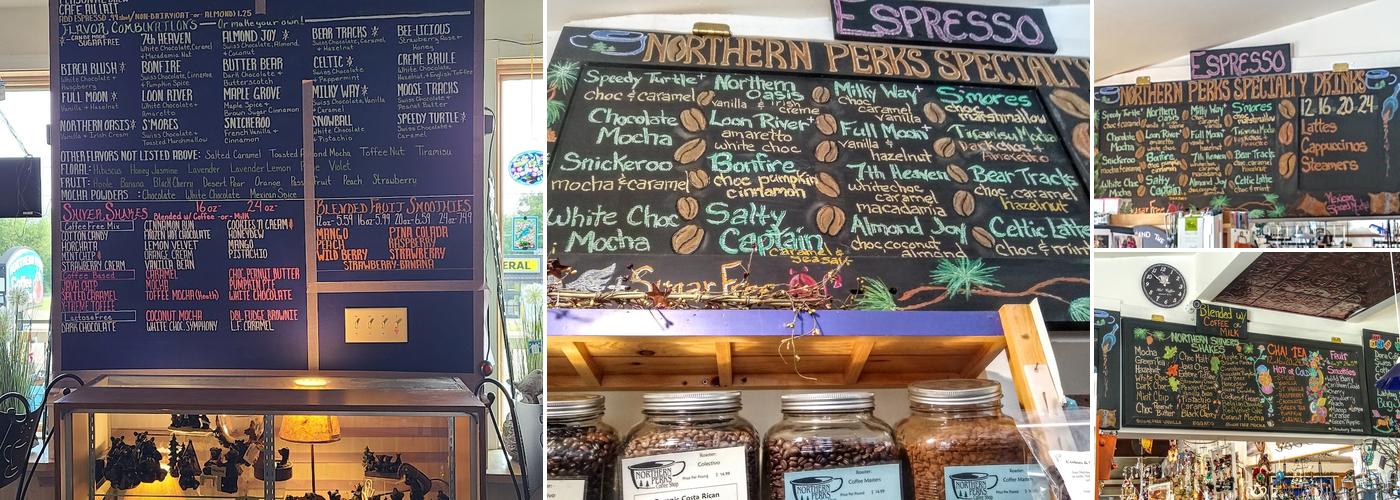 Northern Perks Coffee Shop Menu