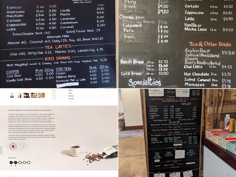 Shortwave Coffee Menu