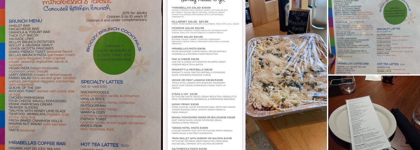 Mirabella's Table Menu