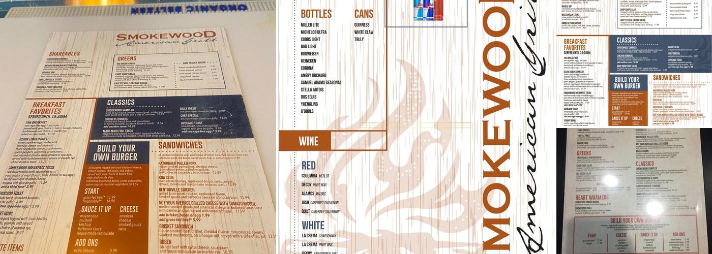 Smokewood American Grill Menu