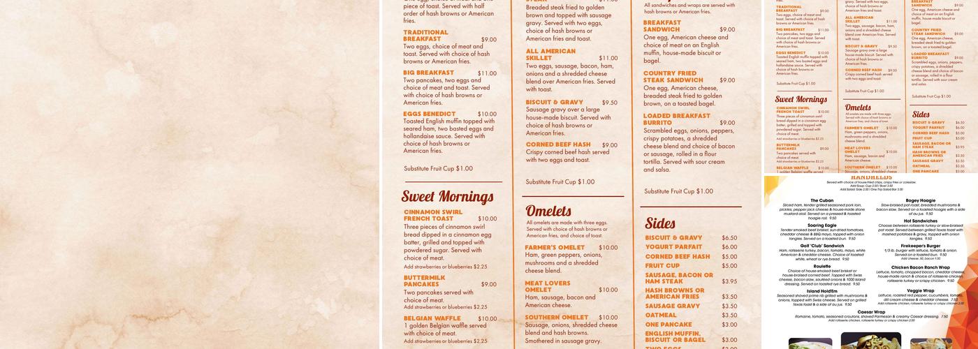 Firekeeper's Restaurant Menu