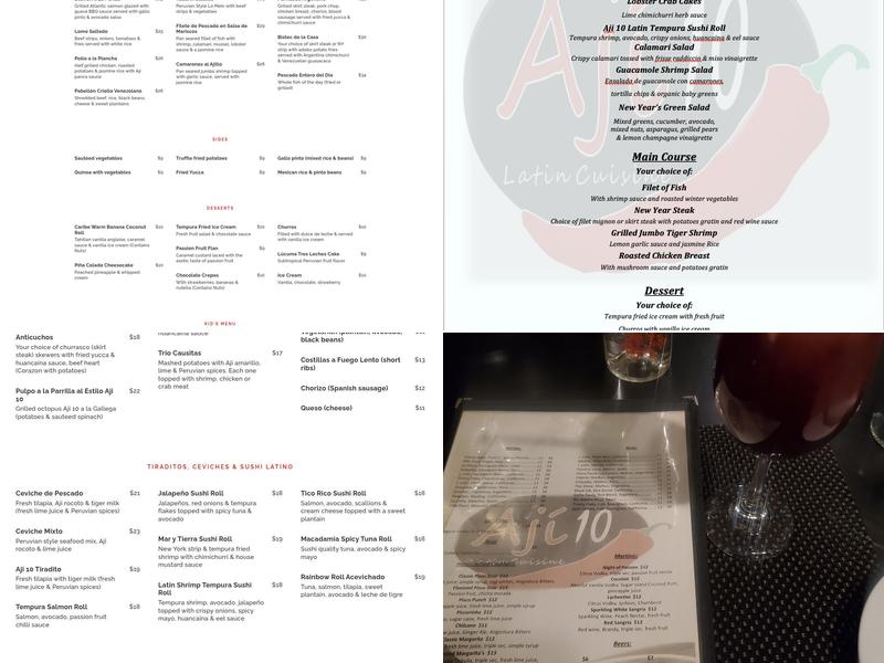 Aji 10 Menu