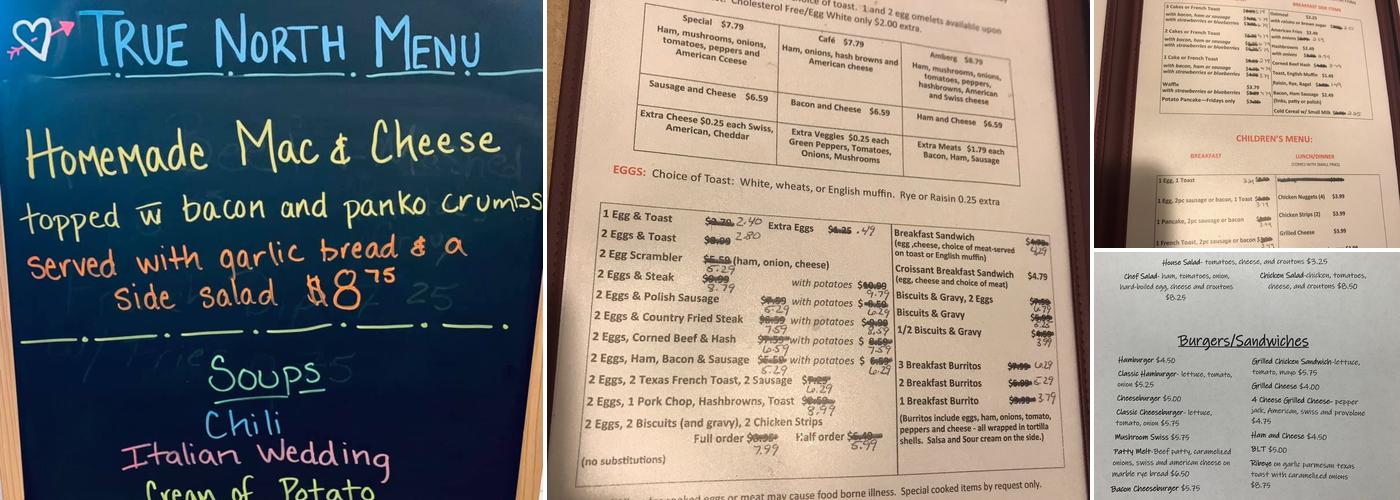True North Diner Menu