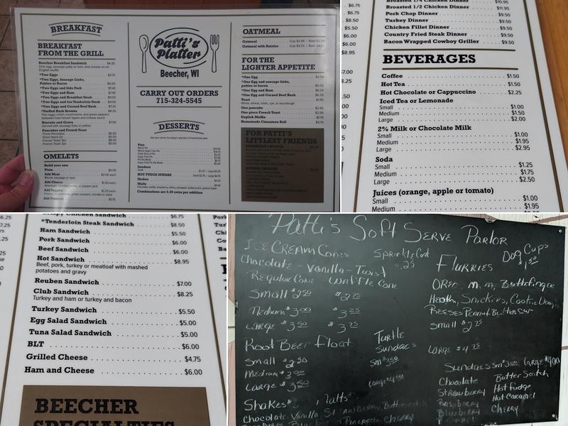 Patti’s Platter Menu