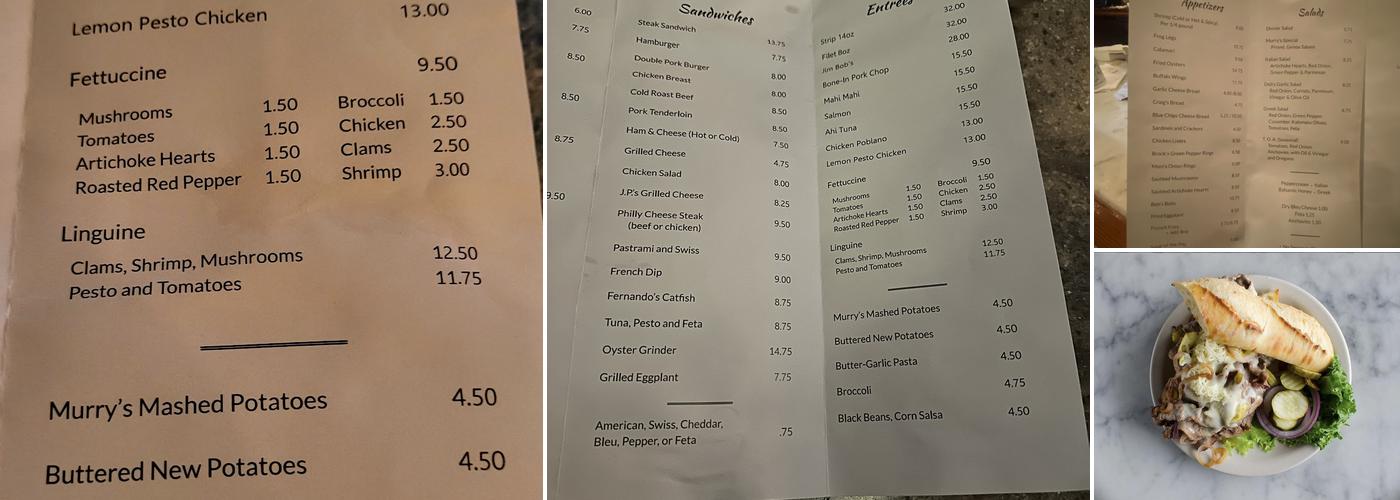 Murry's Menu