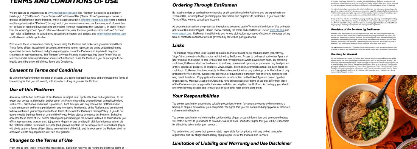 Mẹcha Noodle Bar Menu