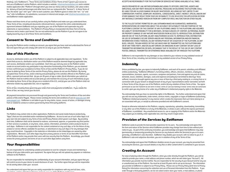 Mẹcha Noodle Bar Menu