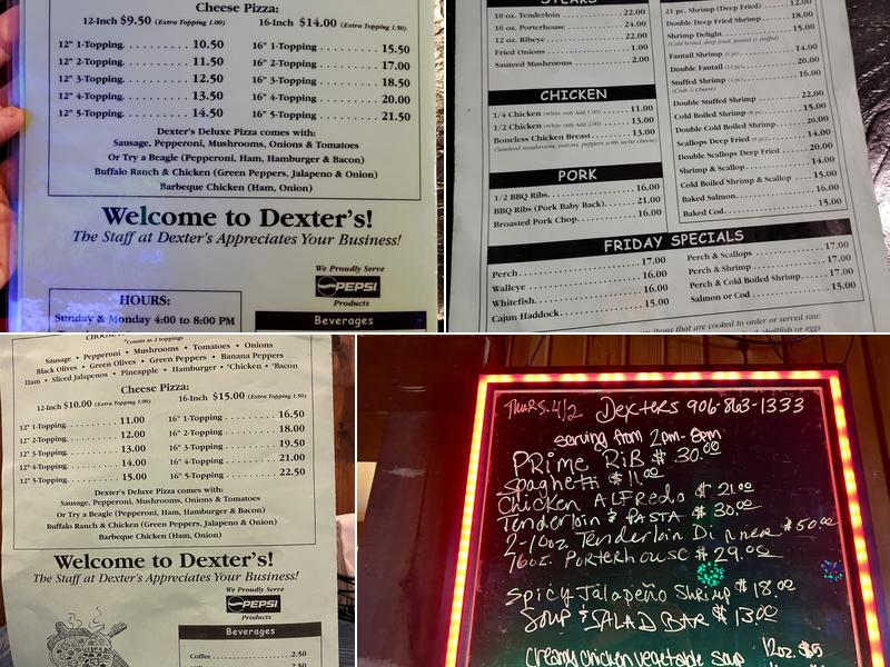 Dexter's Menu
