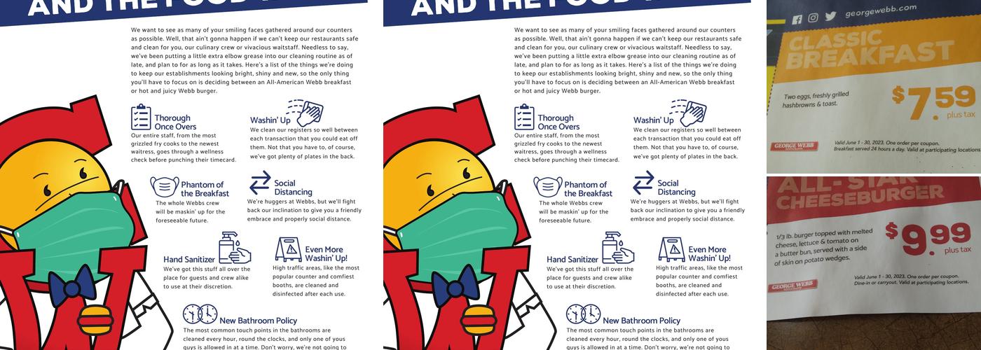 George Webb Restaurant Menu