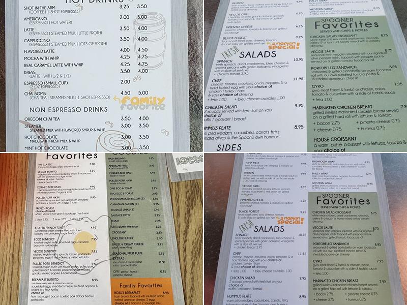 Serving Spoon Menu