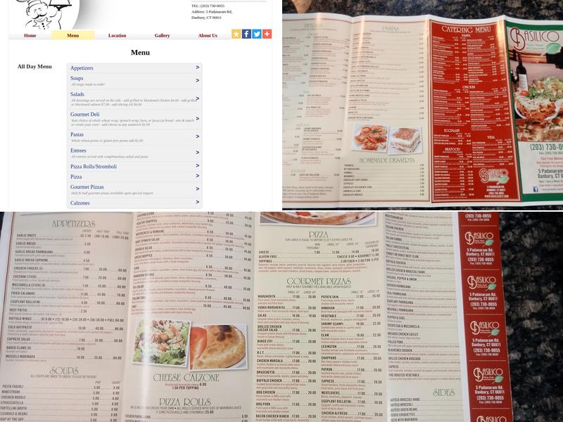 Basilico Pizza Pasta & Gourmet Menu