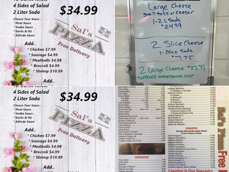 Sal's Pizza Restaurant Menu