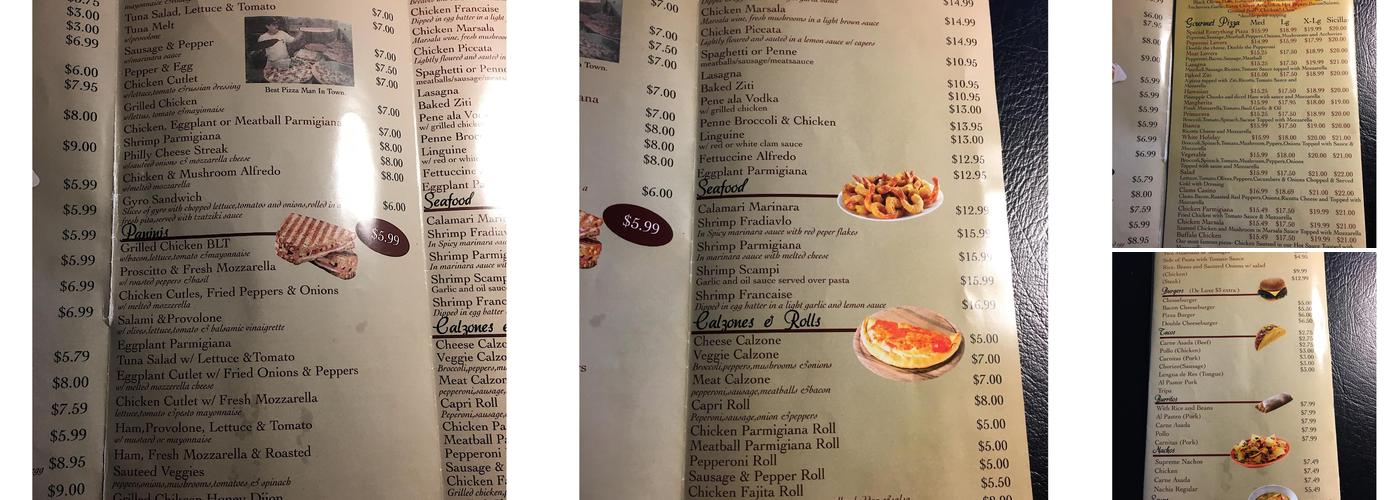 Franco's Deli and Pizza Menu