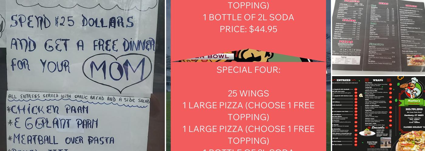 Martino's Pizza and Deli Menu