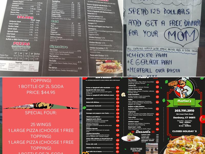 Martino's Pizza and Deli Menu