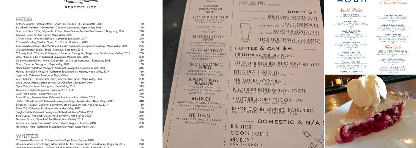 LURE Restaurant Menu