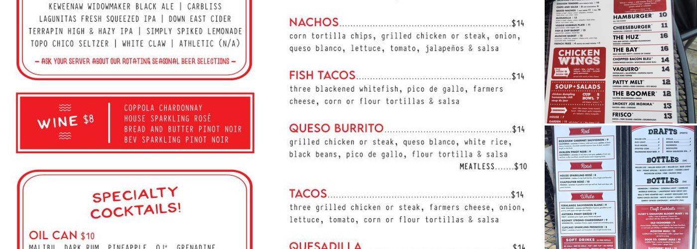 Husby's Food & Spirits Menu